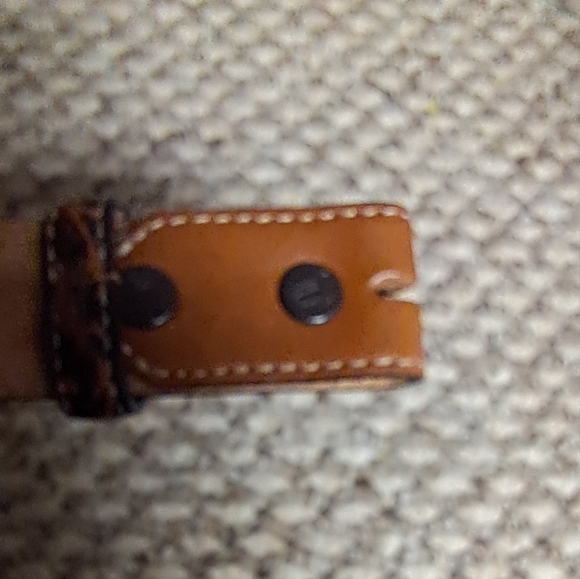 Justin Top Grain Leather Tooled Belt Size 28 NWOT Made in USA Western Floral - Picture 8 of 8